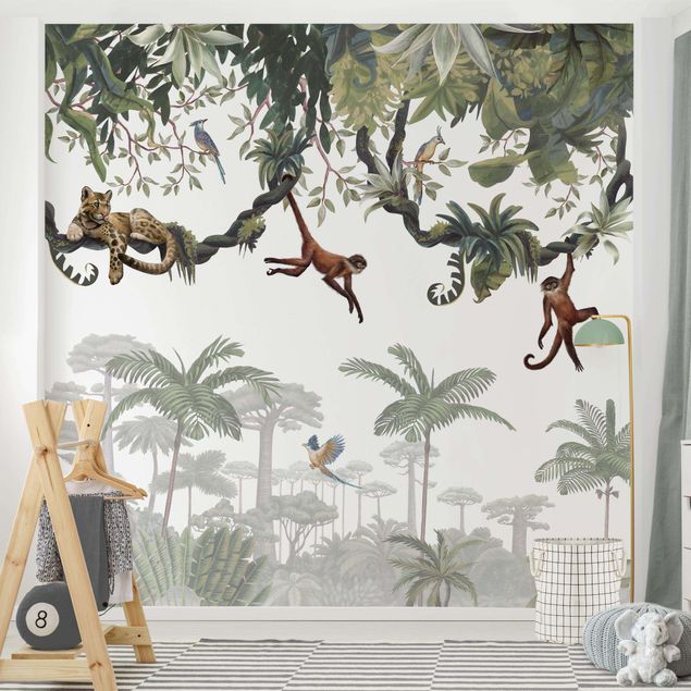 Kikki Belle Cheeky monkeys in tropical canopies