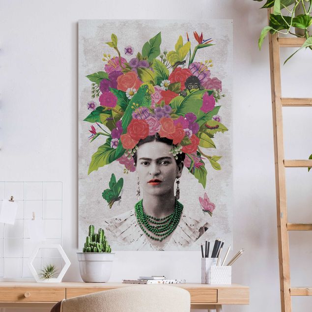 Acoustic art panels Frida Kahlo - Flower Portrait