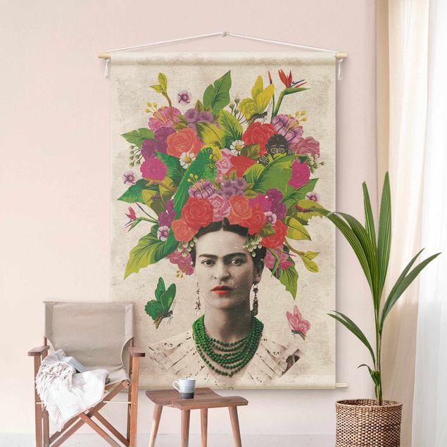 wall hanging decor Frida Kahlo - Flower Portrait