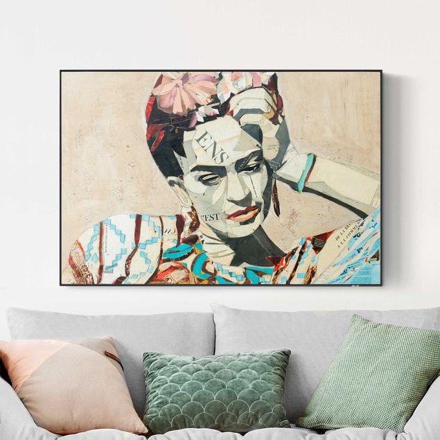 Print with acoustic tension frame system - Frida Kahlo - Collage No.1