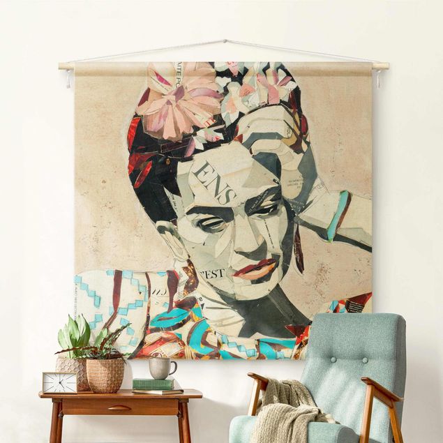 modern tapestry wall hanging Frida Kahlo - Collage No.1