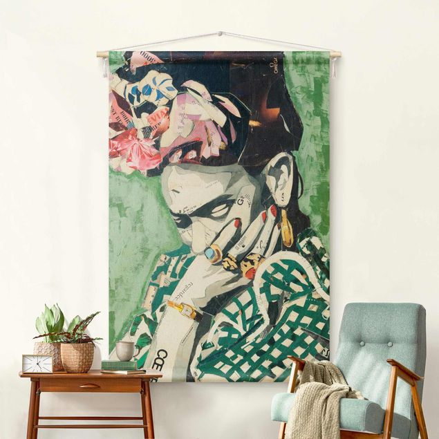 modern wall tapestry Frida Kahlo - Collage No.3