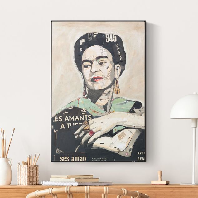 Print with acoustic tension frame system - Frida Kahlo - Collage No.4