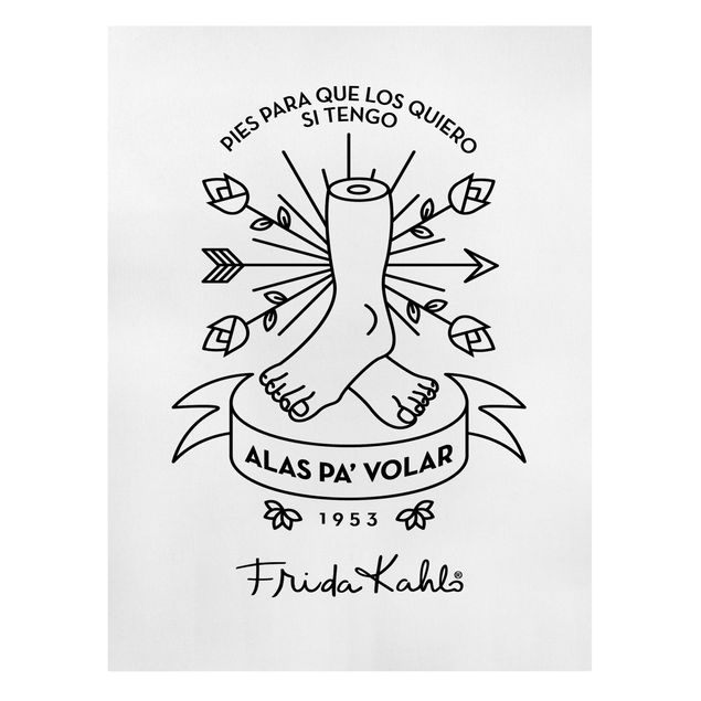Canvas print - Frida Kahlo Alas pa´ Volar - Portrait format 3:4