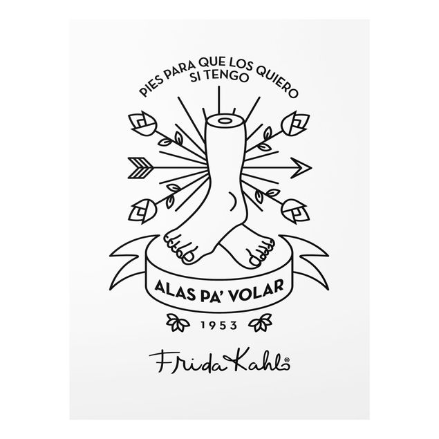Glass print - Frida Kahlo Alas pa´ Volar