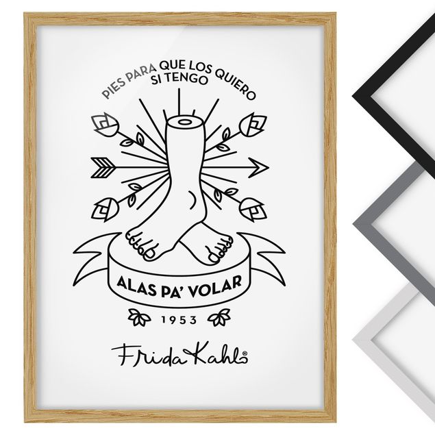 Framed poster - Frida Kahlo Alas pa´ Volar