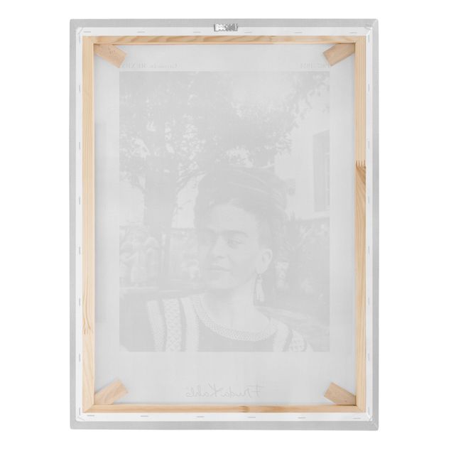 Canvas print - Frida Kahlo Photograph Portrait In The Garden - Portrait format 3:4
