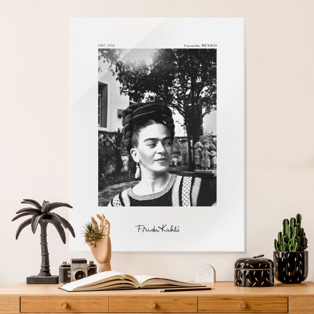 Magnettafel Glas Frida Kahlo Photograph Portrait In The Garden