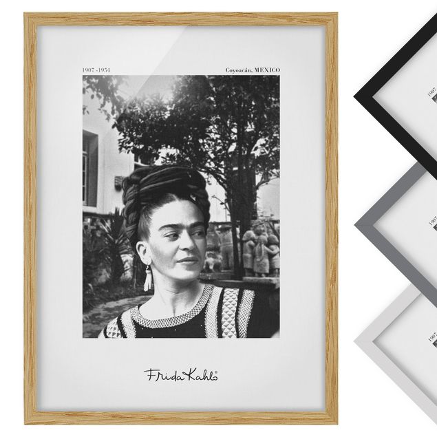 Framed poster - Frida Kahlo Photograph Portrait In The Garden