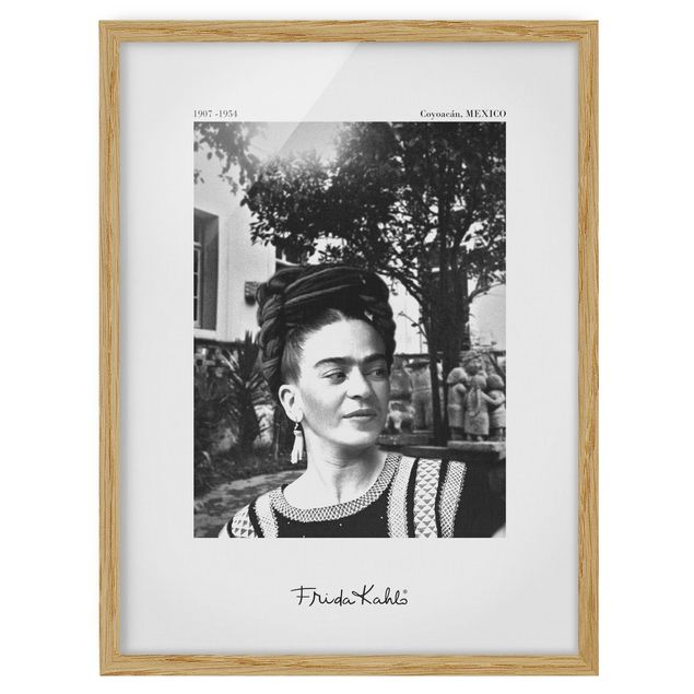 Framed poster - Frida Kahlo Photograph Portrait In The Garden
