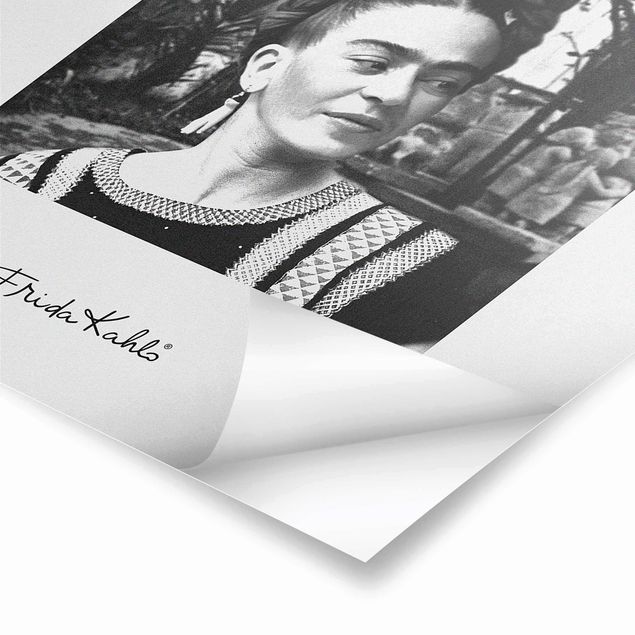 Poster art print - Frida Kahlo Photograph Portrait In The Garden