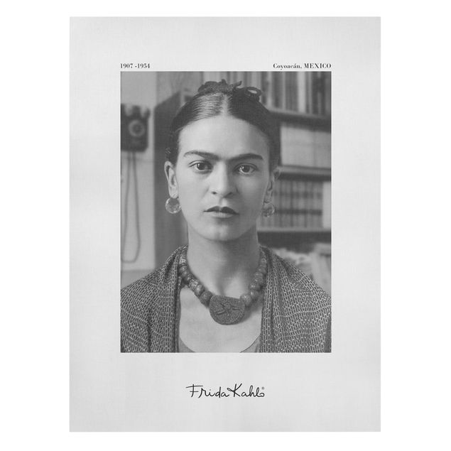 Canvas print - Frida Kahlo Photograph Portrait In The House - Portrait format 3:4