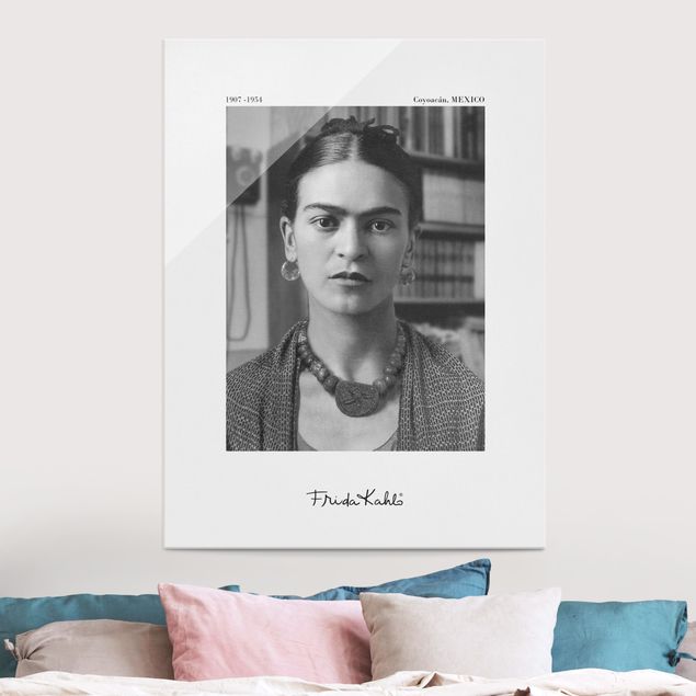 Magnettafel Glas Frida Kahlo Photograph Portrait In The House