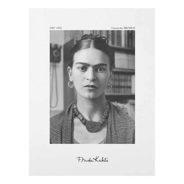 Glass print - Frida Kahlo Photograph Portrait In The House