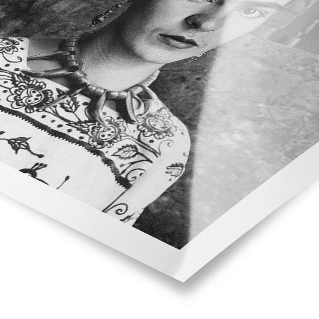 Poster art print - Frida Kahlo Photograph Portrait With Cacti