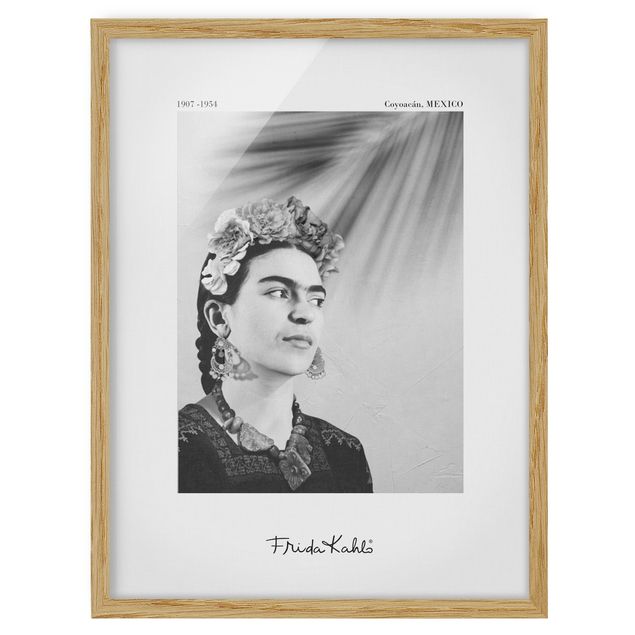 Framed poster - Frida Kahlo Portrait With Jewellery