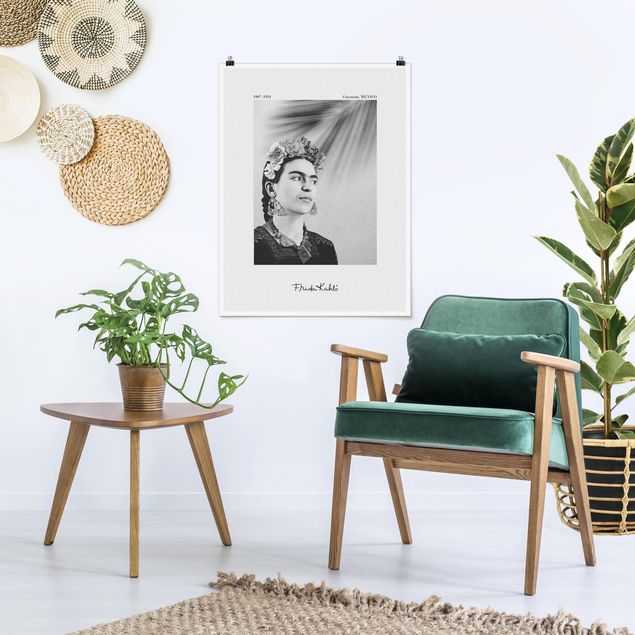 Poster art print - Frida Kahlo Portrait With Jewellery