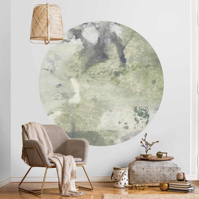 Self-adhesive round wallpaper - Peace, Love, Joy I
