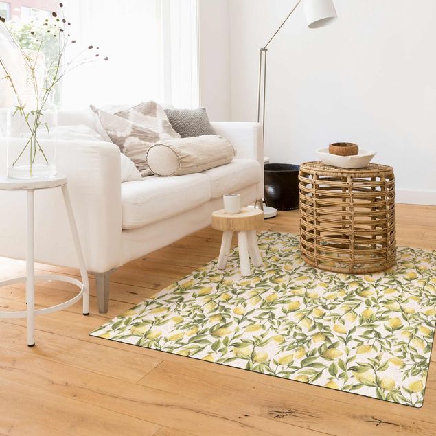 Large rugs Fruity Lemons With Leaves