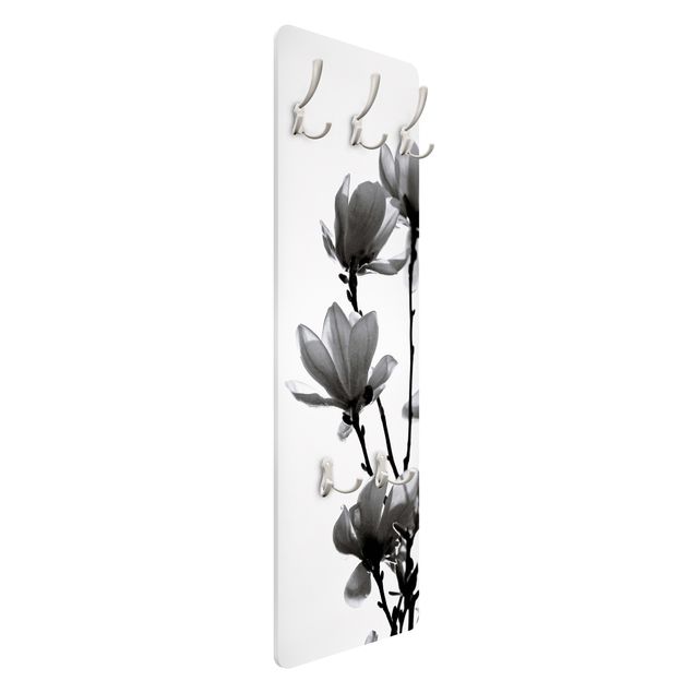 Coat rack modern - Herald Of Spring Magnolia Black And White