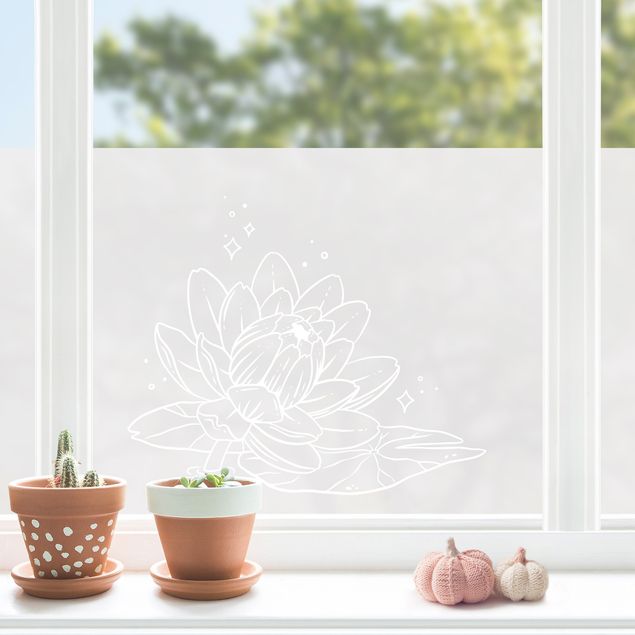Window film - Sparkling Water Lily
