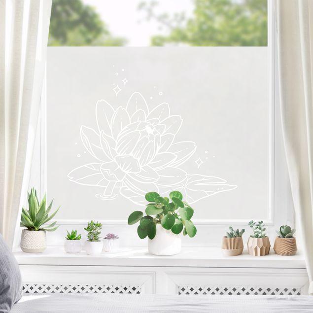 Window film - Sparkling Water Lily