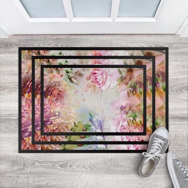 Flower Rugs Floral Watercolour