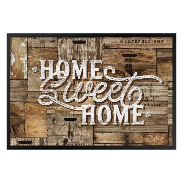 contemporary rugs Home sweet Home Wooden Panel