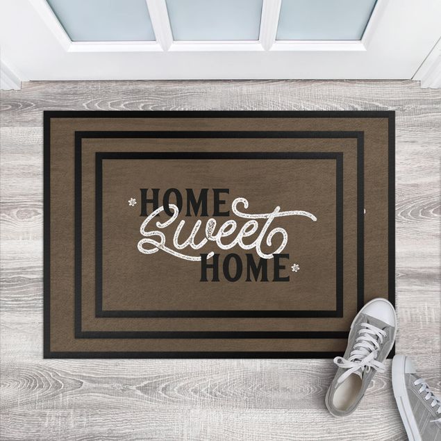Small rugs Home sweet Home shabby Brown