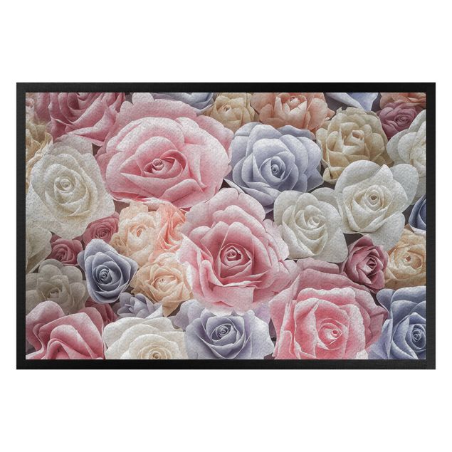 contemporary rugs Pastel Paper Art Roses