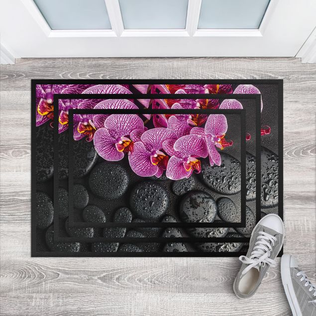 Flower Rugs pink orchid