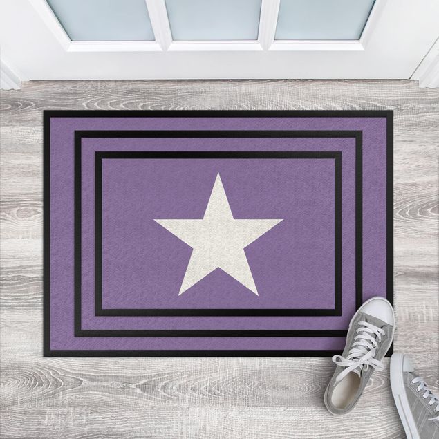 small floor mat Star In Lilac