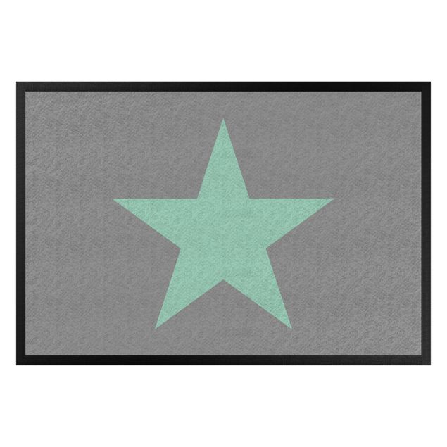 modern area rugs Star In Grey Mint