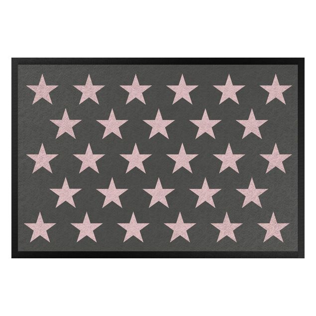 Modern rugs Stars Staggered Anthracite Rosé