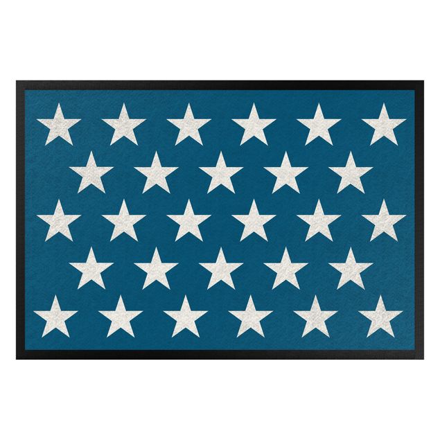 Modern rugs Stars Staggered Blue