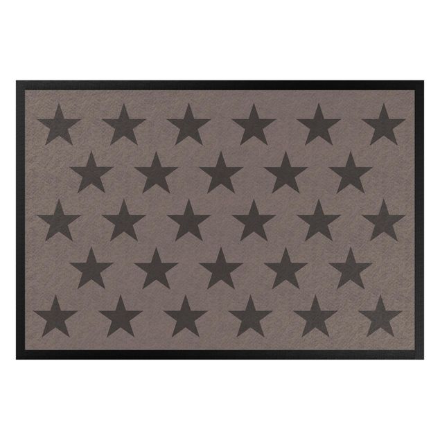Modern rugs Stars Staggered Grey Brown