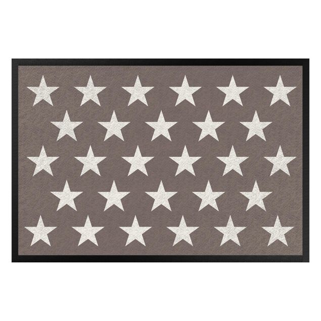 Modern rugs Stars Staggered Grey Brown White
