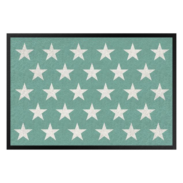 modern area rugs Stars Staggered Turquoise