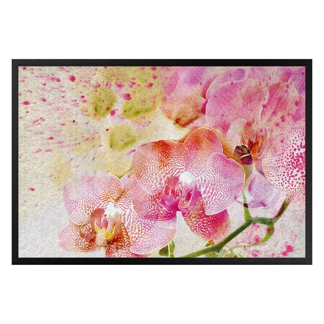 contemporary rugs Watercolour Orchids