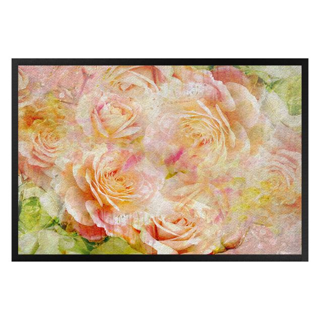 Modern rugs Watercolour Pastel Rose