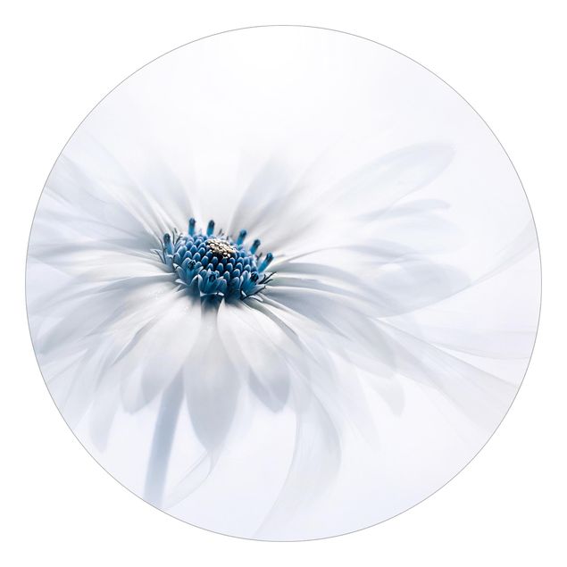 Self-adhesive round wallpaper - Daisy In Blue
