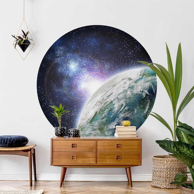 Self-adhesive round wallpaper - Galaxy Light