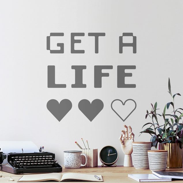 Wall stickers quotes Gaming Hearts Get a Life