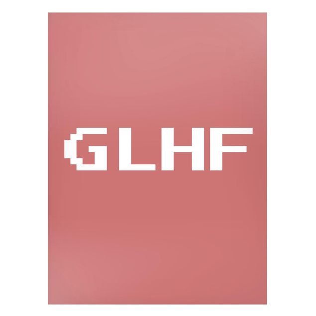 Magnetic memo board - Gaming Abbreviation GLHF - Portrait format 3:4