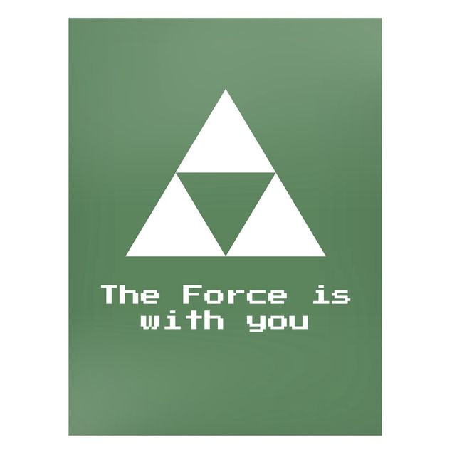 Magnetic memo board - Gaming Symbol The Force is with You - Portrait format 3:4