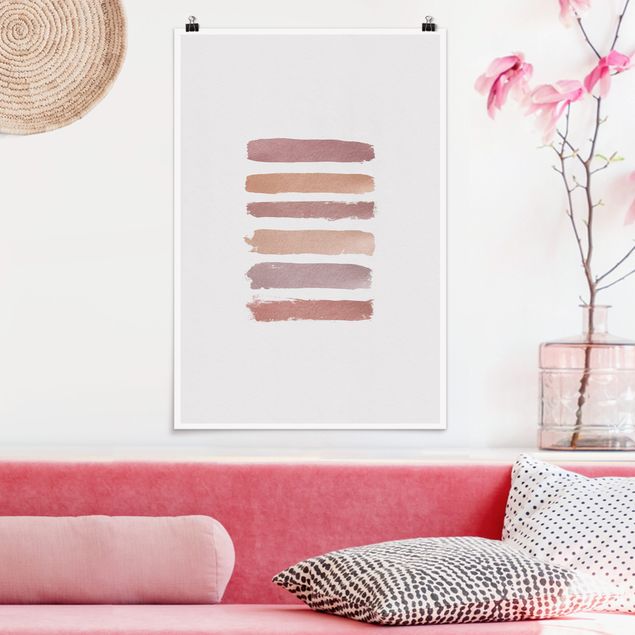 Poster - Shades of Pink Stripes