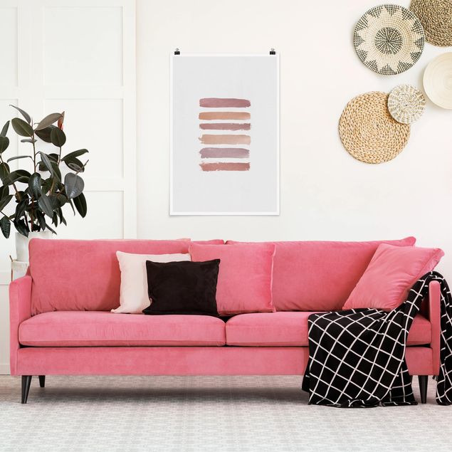 Poster - Shades of Pink Stripes