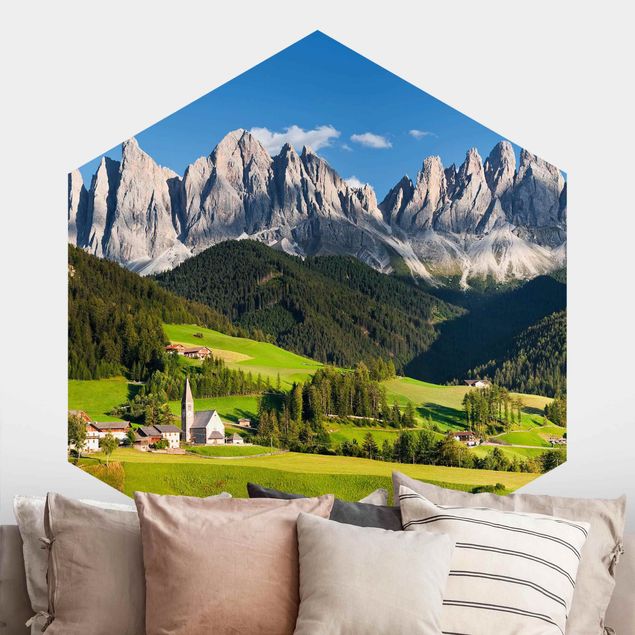 Hexagonal wallpapers Odle In South Tyrol