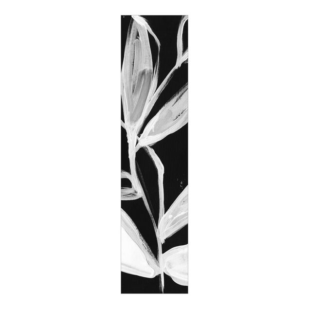 Sliding curtain set - Old Masters Flowers With Tulips And Roses On Dark Gray - Panel
