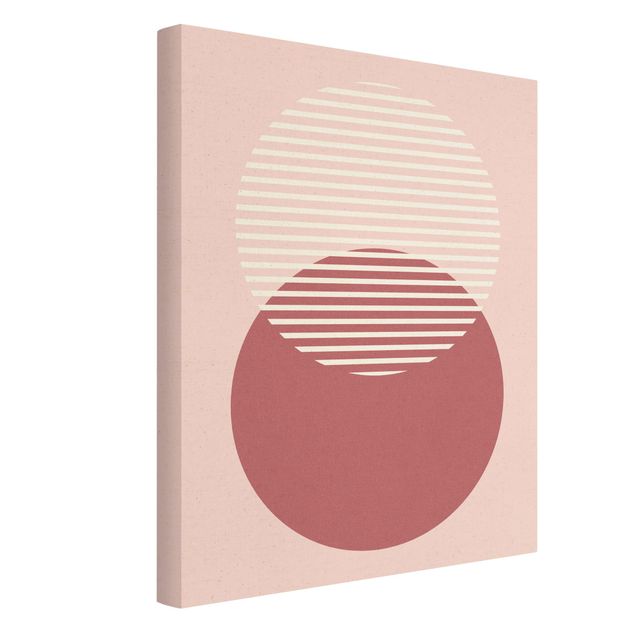 Canvas print gold - Geometrical Shapes - Circles Pink